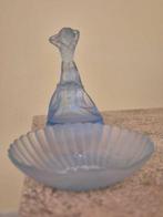 Sculpture, Sirena in vetro opalescente. Set da toeletta