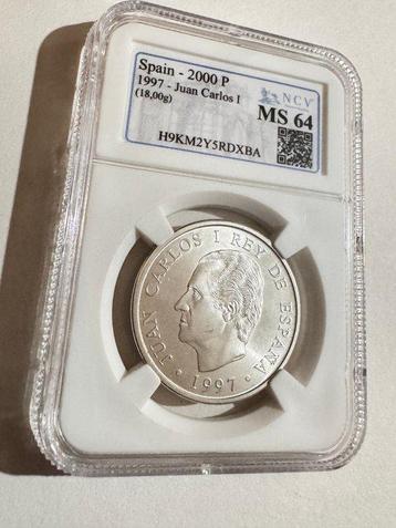 Spanje. Juan Carlos I. 2000 Pesetas 1997  (Zonder, Timbres & Monnaies