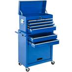 tectake Gereedschapswagen met 10 vakken - blauw, Doe-het-zelf en Bouw, Gereedschap | Handgereedschap, Verzenden, Nieuw