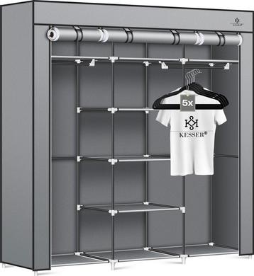 KESSER® Kledingkast in Stof en Metaal 150x45x175cm - opvouwb beschikbaar voor biedingen