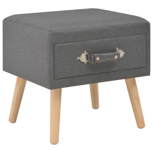 vidaXL Nachtkastje 40x35x40 cm stof donkergrijs, Huis en Inrichting, Slaapkamer | Nachtkastjes, Nieuw, Verzenden