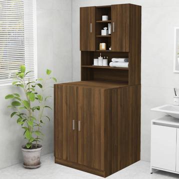 vidaXL Wasmachinekast 70,5x25,5x90 cm bruin eikenkleur, Elektronische apparatuur, Wasmachines, Verzenden, Nieuw