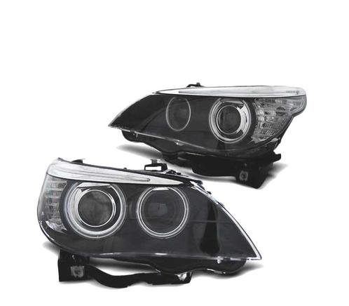 PHARES POUR BMW E60 E61 05-07 ANGEL EYES CCFL NOIR, Auto-onderdelen, Verlichting, Verzenden