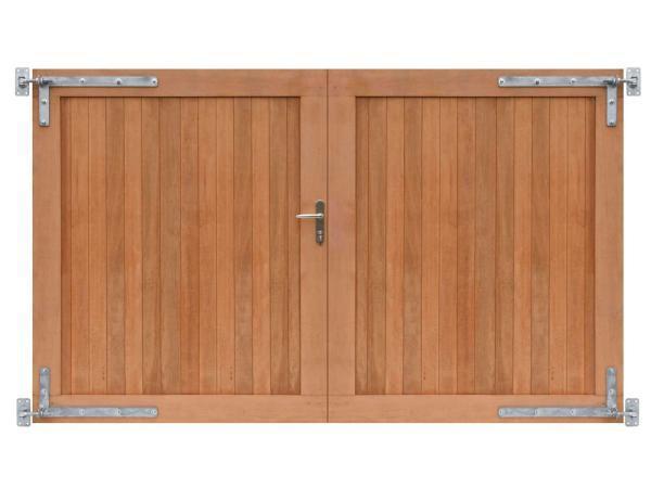 Veiling - Hardhouten dubbele toegangspoort 300x180cm, Tuin en Terras, Schuttingen