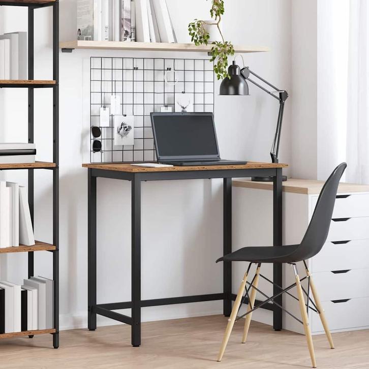 vidaXL Tafel Oudhout 100 x 50 x 76,5 cm Engineered hout en, Huis en Inrichting, Bureaus, Nieuw, Verzenden