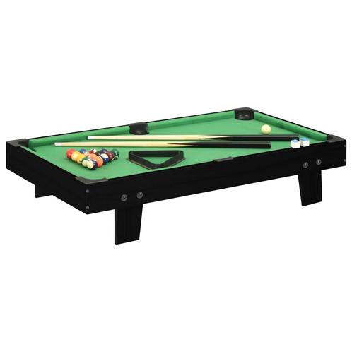 vidaXL Minipooltafel 3 Feet 92x52x19 cm zwart en groen, Sports & Fitness, Billards & Billards américains, Envoi