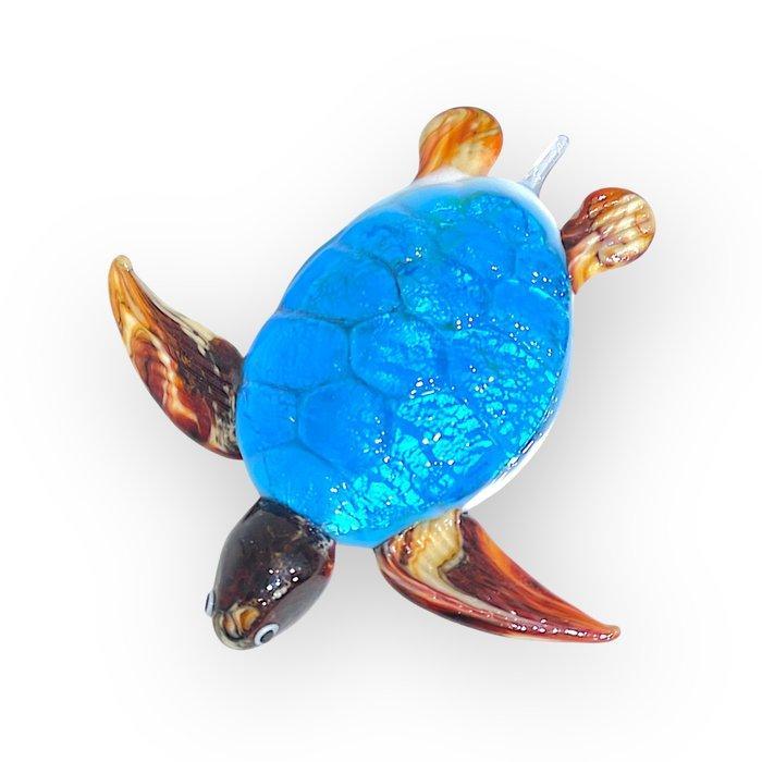 Costantini Murano - Figuur - Tartaruga celeste con foglia, Antiquités & Art, Antiquités | Verre & Cristal