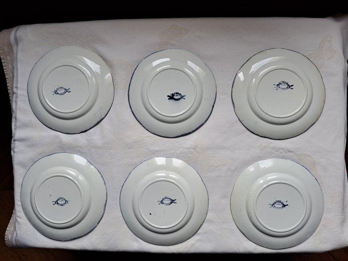 Creil-et-Montereau - Bord (6) - Flora - Aardewerk, Antiek en Kunst, Antiek | Meubels | Tafels