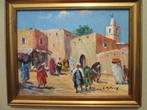 Bruno Retaux (1947) - Rue à Marrakech, Maroc