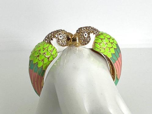 Other brand - Papegaai Emaille, Metaal - Armband, Antiek en Kunst, Curiosa en Brocante