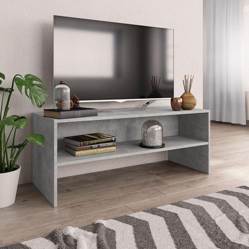 vidaXL Meuble TV Gris bÃ©ton 100x40x40 cm Bois, Huis en Inrichting, Kasten |Televisiemeubels, Verzenden