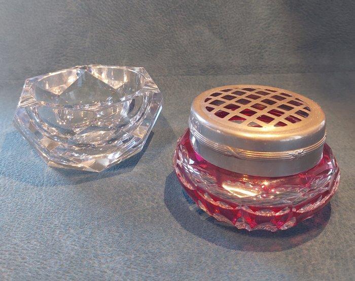 Tafelmiddenstuk (2) - Kristal, Metaal - Collectie Val st, Antiek en Kunst, Curiosa en Brocante