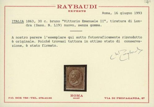 Royaume d’Italie 1863 - Définitive, Effigie de S.E. II. 30, Postzegels en Munten, Postzegels | Europa | Italië