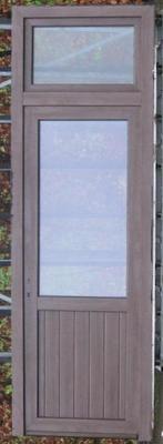pvc buitendeur , achterdeur , deur 94 x 287 wit / hout, Ophalen of Verzenden, Buitendeur
