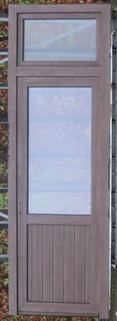 pvc buitendeur , achterdeur , deur 94 x 287 wit / hout, Bricolage & Construction, Fenêtres & Moustiquaires, Enlèvement ou Envoi