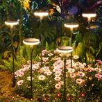 Buitenverlichting zonne-energie 6x Sunflower Solar Tuinlamp, Zonne-energie, Kunststof, Verzenden, Minder dan 50 watt
