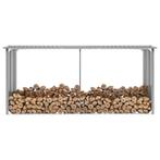 vidaXL Haardhoutschuur 330x92x153 cm gegalvaniseerd staal, Verzenden, Nieuw