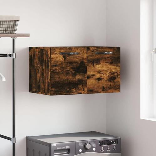 vidaXL Wandkast 60x36,5x35 cm bewerkt hout gerookt, Maison & Meubles, Armoires | Autre, Envoi