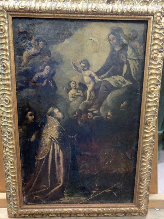 Italiaanse school (XVIII) - Santi in adorazione, Antiquités & Art, Art | Peinture | Classique