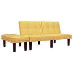 vidaXL Canapé à 2 places Jaune Tissu