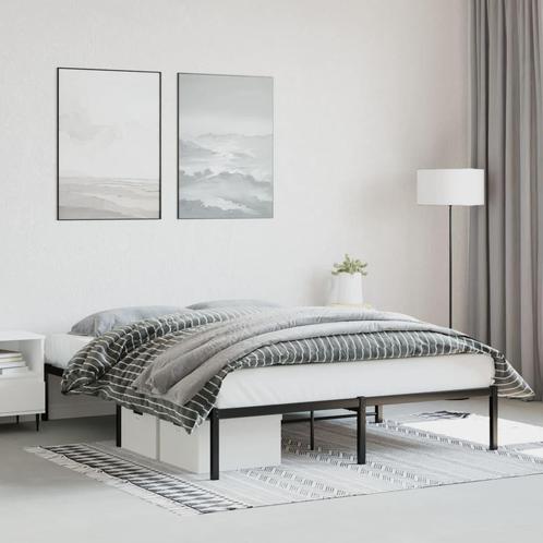 vidaXL Bedframe metaal zwart 160x200 cm, Huis en Inrichting, Slaapkamer | Bedden, Nieuw, Verzenden