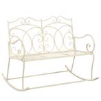 vidaXL Tuinbank 104 cm ijzer antiekwit, Tuin en Terras, Tuinsets en Loungesets, Verzenden, Nieuw