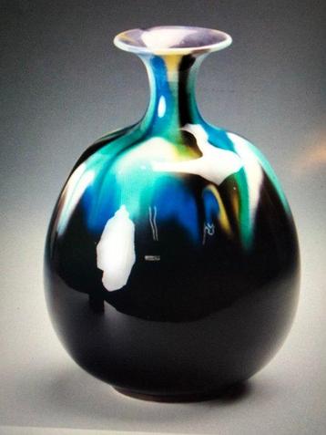 Vase Tokuda Yasokichi - Porcelaine - Kutani Masahiko - Japon