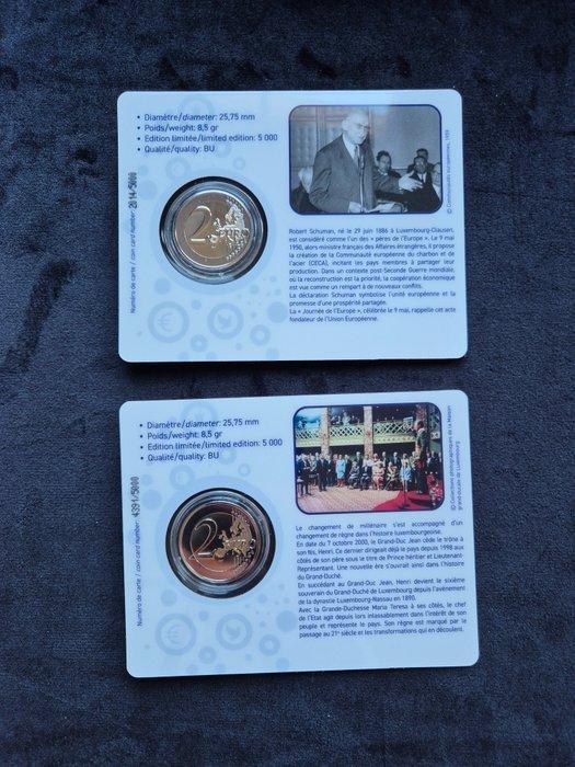 Luxembourg. 2 Euro 2025 Henri + Schuman (2 stuks) (Sans, Timbres & Monnaies, Monnaies | Europe | Monnaies euro