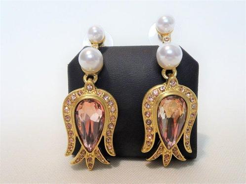 Oscar De La Renta - Plaqué or - Boucles doreilles goutte, Antiek en Kunst, Curiosa en Brocante