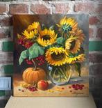 Merie Khys (XX-XXI) - Still life with sunflowers, Antiek en Kunst, Kunst | Schilderijen | Klassiek