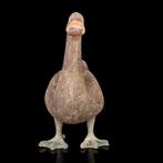 Oud-Chinees, Han-dynastie Aardewerken vogel met bronzen, Antiek en Kunst