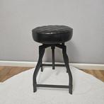 Tabouret - Siège tournant à réglage en hauteur - Cuir, Fer