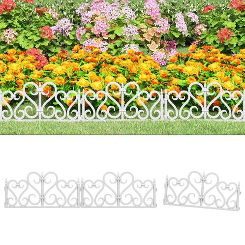 vidaXL Gazonranden 17 st 10 m polypropeen wit, Tuin en Terras, Bielzen en Borduren, Nieuw, Verzenden