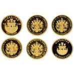 Gibraltar. 25 Dollars 2020/2023 - Gouden Munten (6 stuks), Postzegels en Munten