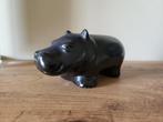 Upsala Ekeby - Beeldje - Hippopotame noir - Keramiek, Antiek en Kunst
