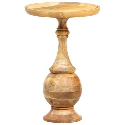 vidaXL Bijzettafel rond 43x43x66 cm massief mangohout, Huis en Inrichting, Tafels | Bijzettafels, Nieuw, Verzenden
