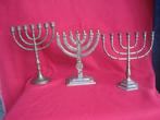 Judaica - Menora (3) - Brons - Set van 3 fraaie menoras, Antiek en Kunst