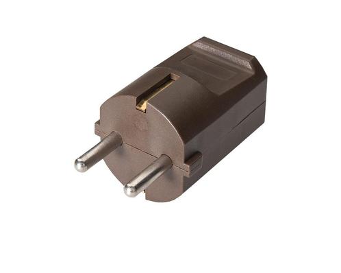 Martin Kaiser Bruine MK Stekker met aardingscontact en, Doe-het-zelf en Bouw, Elektriciteit en Kabels, Verzenden