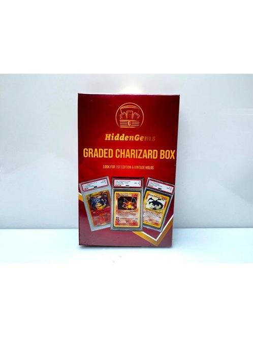 HiddenGems - PSA Graded Charizard Holo Card Box - 1 Mystery, Hobby en Vrije tijd, Verzamelkaartspellen | Pokémon