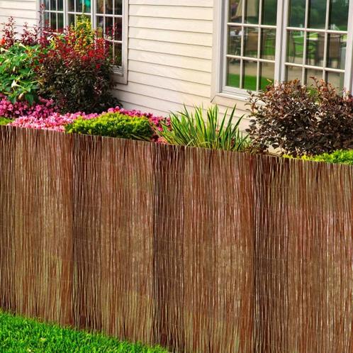 vidaXL Tuinscherm 300x100 cm wilgenhout, Tuin en Terras, Tuinhekken en Hekwerk, Nieuw, Verzenden