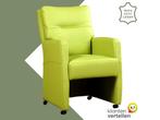 Leren eetkamerstoel Sharp - Toledo Lime (felgroen) - Zonder, Huis en Inrichting, Stoelen, Eigentijds, Modern, Overige kleuren