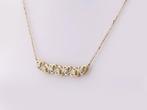 Halsketting - 14 karaat Geel goud - 0.25ct. tw. Diamant, Handtassen en Accessoires, Nieuw