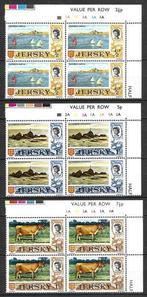 Jersey 1970/1975 - 3 Serie compleet in quarantaine met, Gestempeld
