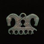 Époque Viking Bronze Pendentif tête de cheval - 35 mm (Sans, Antiquités & Art