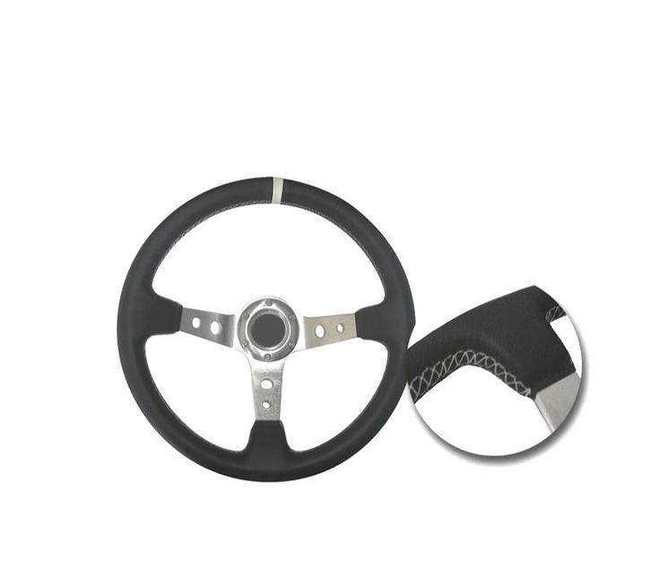 Volant Type Omp Peau Synthétique Avec Bras Chromé, Auto-onderdelen, Besturing, Verzenden