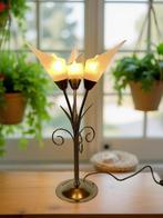 Lampe - Fer, Verre - Lampe tulipe, Antiek en Kunst