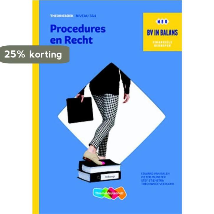 BV in Balans Basisboek Procedures en Recht 9789006640878, Boeken, Schoolboeken, Gelezen, Verzenden