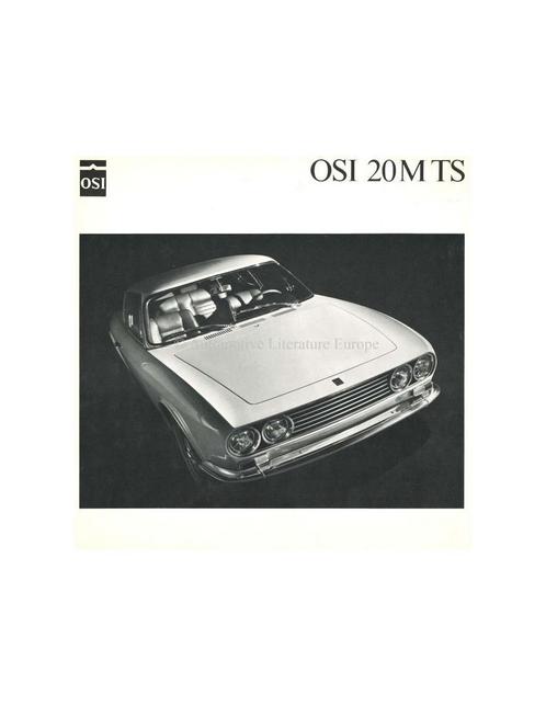 1968 OSI-FORD 20M TS BROCHURE FRANS, Livres, Autos | Brochures & Magazines