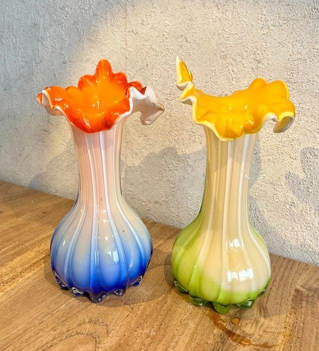 Vaas (2) - Glas - Corolle Soliflore, Antiek en Kunst, Curiosa en Brocante