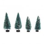 Dennenboompjes besneeuwd, 9+12 cm gesorteerd 4st. Succulent, Nieuw